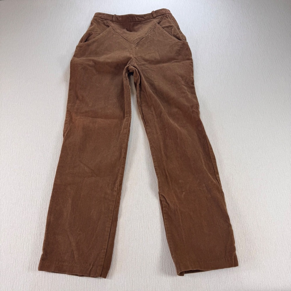 Vintage N'est Ce Pas Brown Corduroy High Waist Western Yoke Pants 9/10 Rare 70s